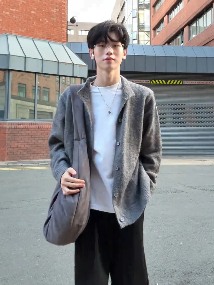 

Мужской открытый кардиган Cleanfit, свитер свободного кроя, американский Sle, ленивый, повседневный, вязаный, осенний сезон, мягкий, удобный, полиэстер...