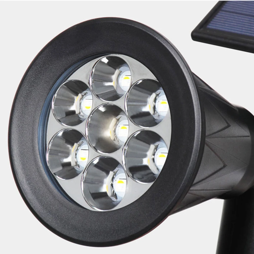 

7 LEDs Solar Lawn Light Outdoor Garden Ground Plug Simple Style High Quality Durable Energy Saving Decorative Lighting Path