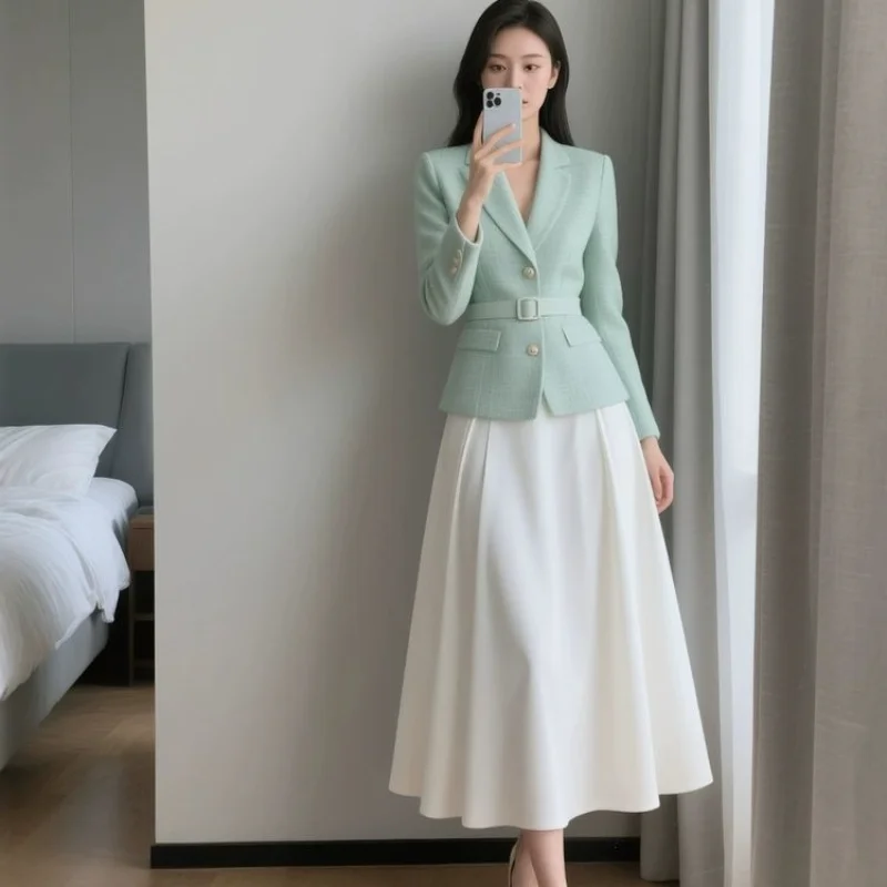 

Осенние новые женские модные костюмы, женская верхняя одежда для поездок на работу, корейский модный супер сказочный стиль