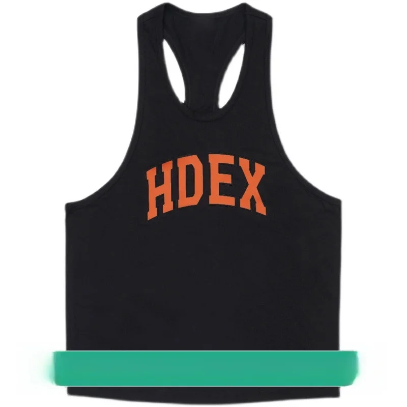 メンズ夏の新作フィットネスベスト通気性吸汗性伸縮性ノースリーブジムトレーニング服綿生地ワークアウトタンクトップ