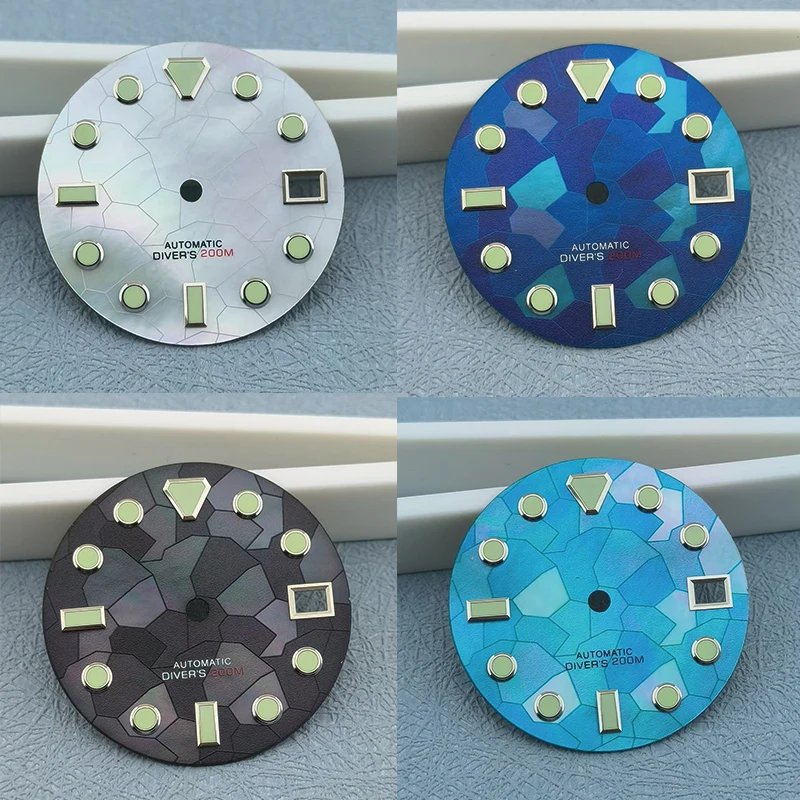 New 28.5MM dial white sky blue dark blue black Single calendar green luminous fit NH series 35 36 movement dial accessories