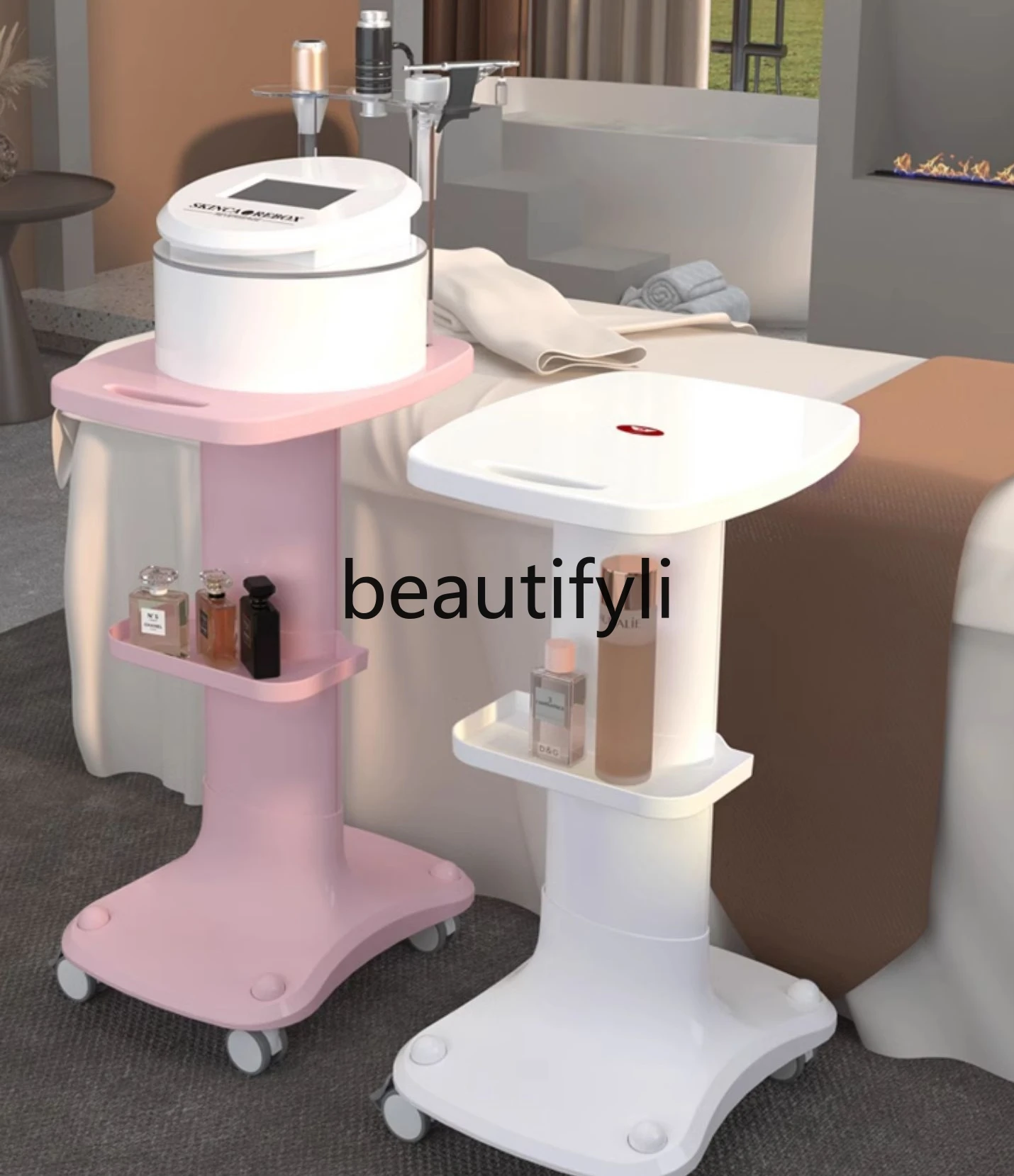 

Beauty salon instrument cart, special base for small bubbles, put instrument and equipment shelf