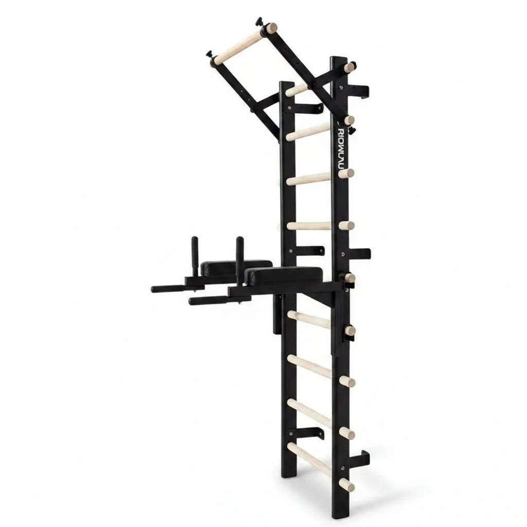 Swedish Ladder, Maple Wood 800x445x2226mm Wall Bars, Stall Bars, Gymnastic Climbing Ladder for Home Gym, Pilates Studio