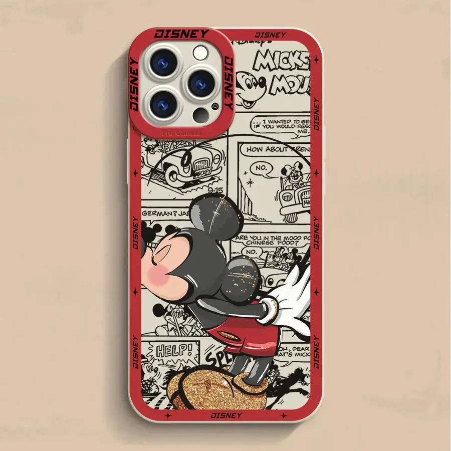 Disney Minnie Mickey Cover Phone Case for Apple iPhone 13 16 15  Pro Max 14 13 Pro 11 12 14 Plus Silicone Soft image 5