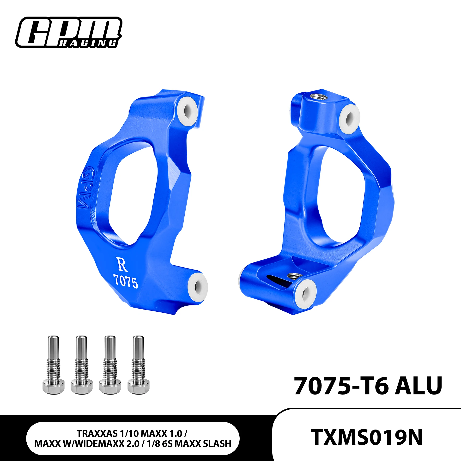 

Передние C-образные ступицы GPM Alloy 7075 для TRAXXAS 1/10 Maxx 1.0 W/Widemaxx 2. 0 1/8 Maxx Slash 102076-4