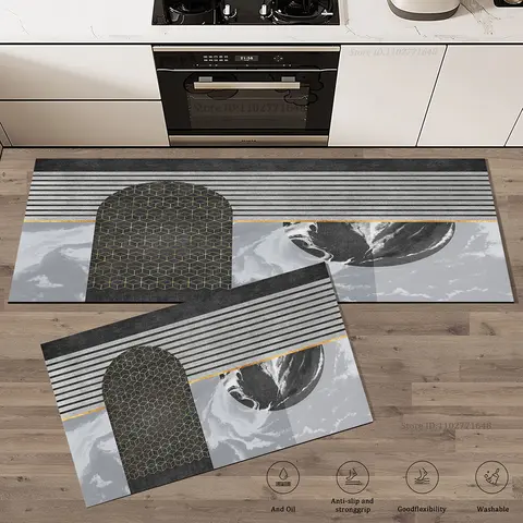 주방 코너 흡수성 미끄럼 방지 입구 현관 매트 러그 매트 무료 배송 기하학 바닥 매트 고품질 빨 카펫