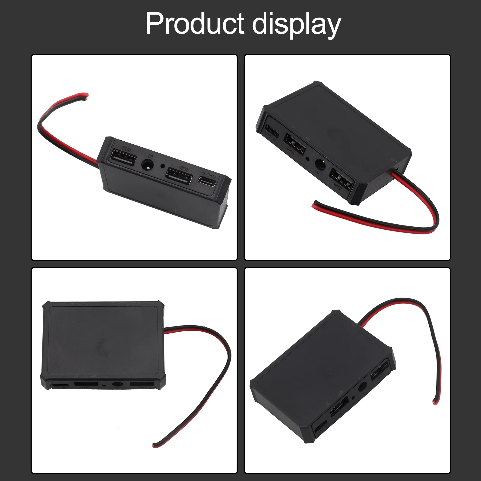 Black Red Voltage for stabilizer High-Speed Battery Multiple Output Ports Portable Regulated Output Waterproof Design