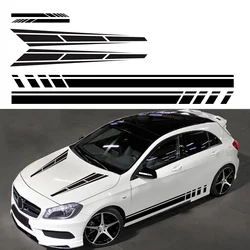 6PCS Fashion Racing Car Sticker Stripe Modelling of DIY Decoration Door Waist Line Rearview Mirror Hood PVC Decals Accessories.
