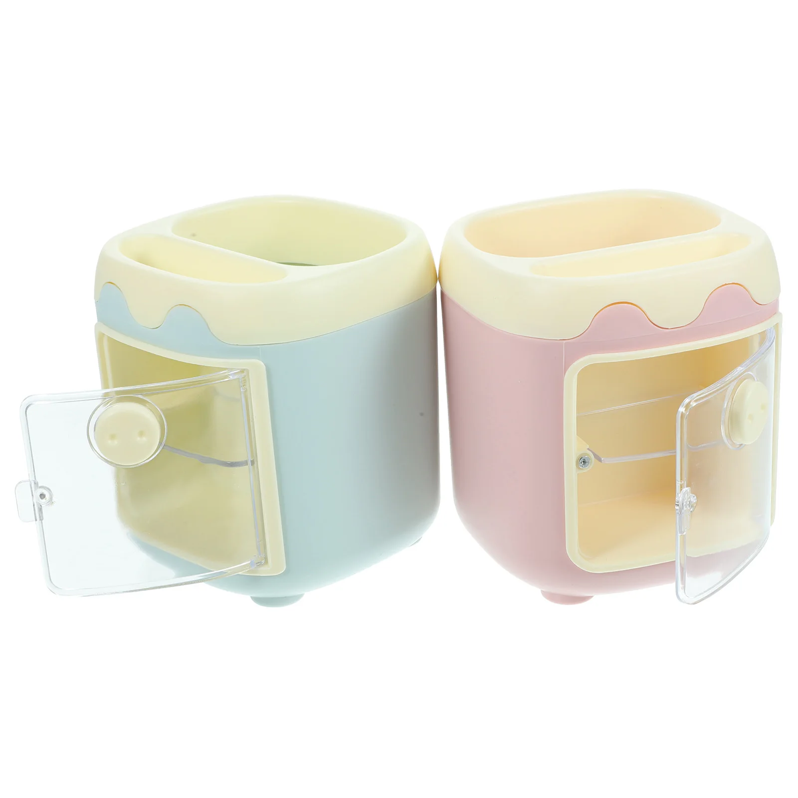

2 Pcs Cute Holder Tabletop Christmas for Unique Pp Cartoon Office Multi-function Organizer 's Holders