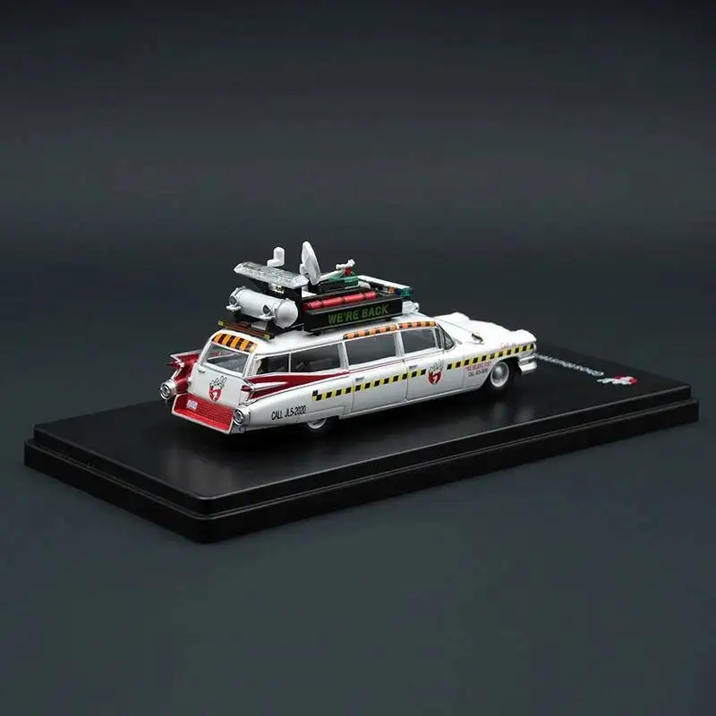 YS In Stock 1:64 Ghostbuster Miller Meteor 1959 Ecto-1A Diecast Car Model Collection Toys
