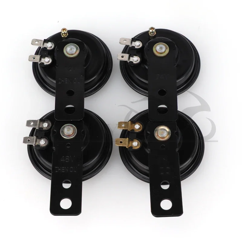 Motorradzubehör Universal 12V 24V 36V 48V 60V Wasserdichter runder lauter Hornlautsprecher für Roller Motocross ATV modifizierte Teile