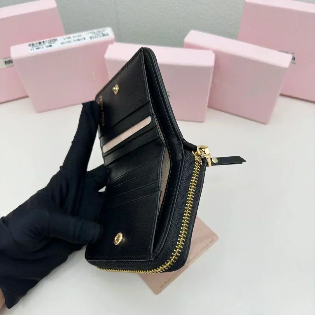 Money Bag Fashion brand discount Wallet MMPortefeuille en cuir véritable pour les femmes Card Bag zip pocket multifonction