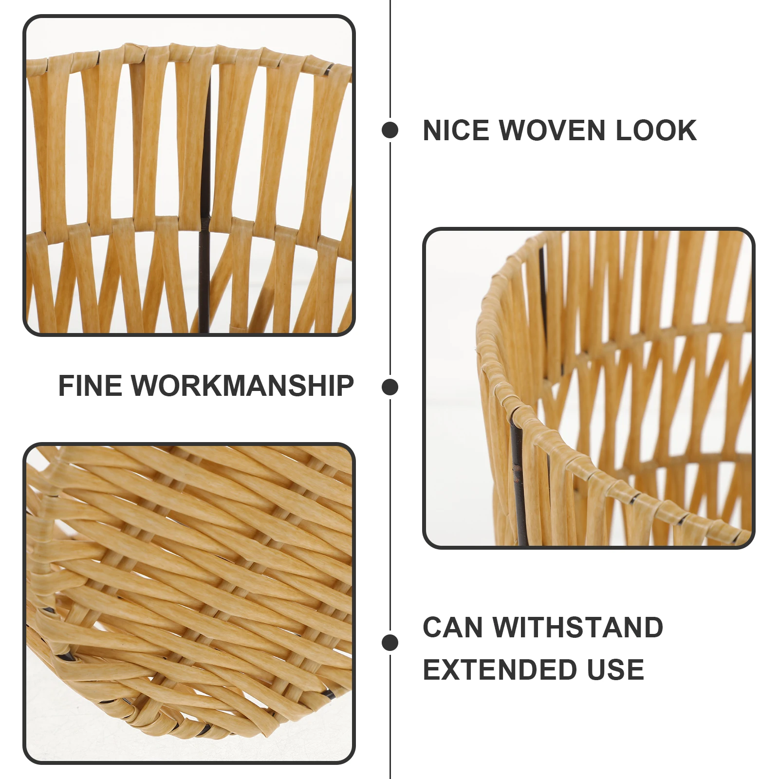 

Woven Storage Basket PP Tube Trash Can 20x20x15cm Cardigan Clothes ganizer Waste Bin Bedroom Living Room Home Decor
