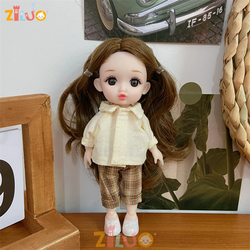 1/8 BJD Doll 16cm Dolls Munecas Princess Dress Up Children's Toys Dolls for Girls Cute Doll Multi-joint Kids Birthday Xmas Gift