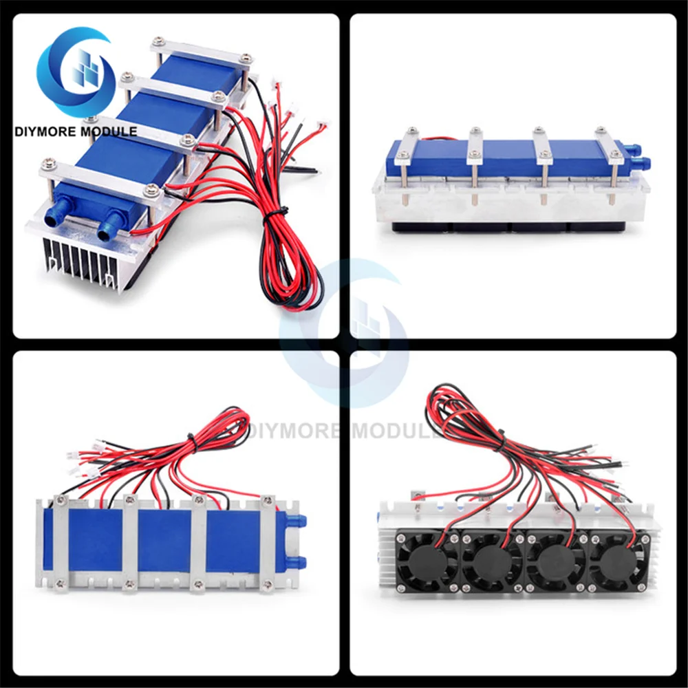 144/288/576W Thermoelectric Peltier RefrigerationCooler DC12V Dual core Semiconductor Air Conditioner Cooling System DIY Kit