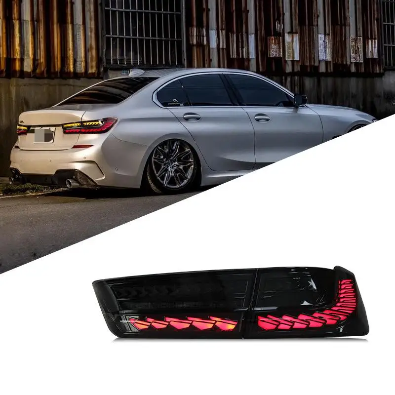 

Car Parts Auto Lights For BMW 3 Series G20 G80 M3 2019-2022 LED GTS Dragon Scale Style Taillights Stop Brake Signal Lamps
