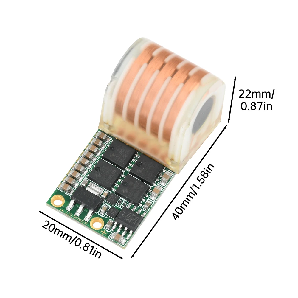 DC 9-12V to AC 20KV High Frequency AC Booster Coil High Voltage Ignition Module 12V Low Heat Arc for 10 minutes 70W