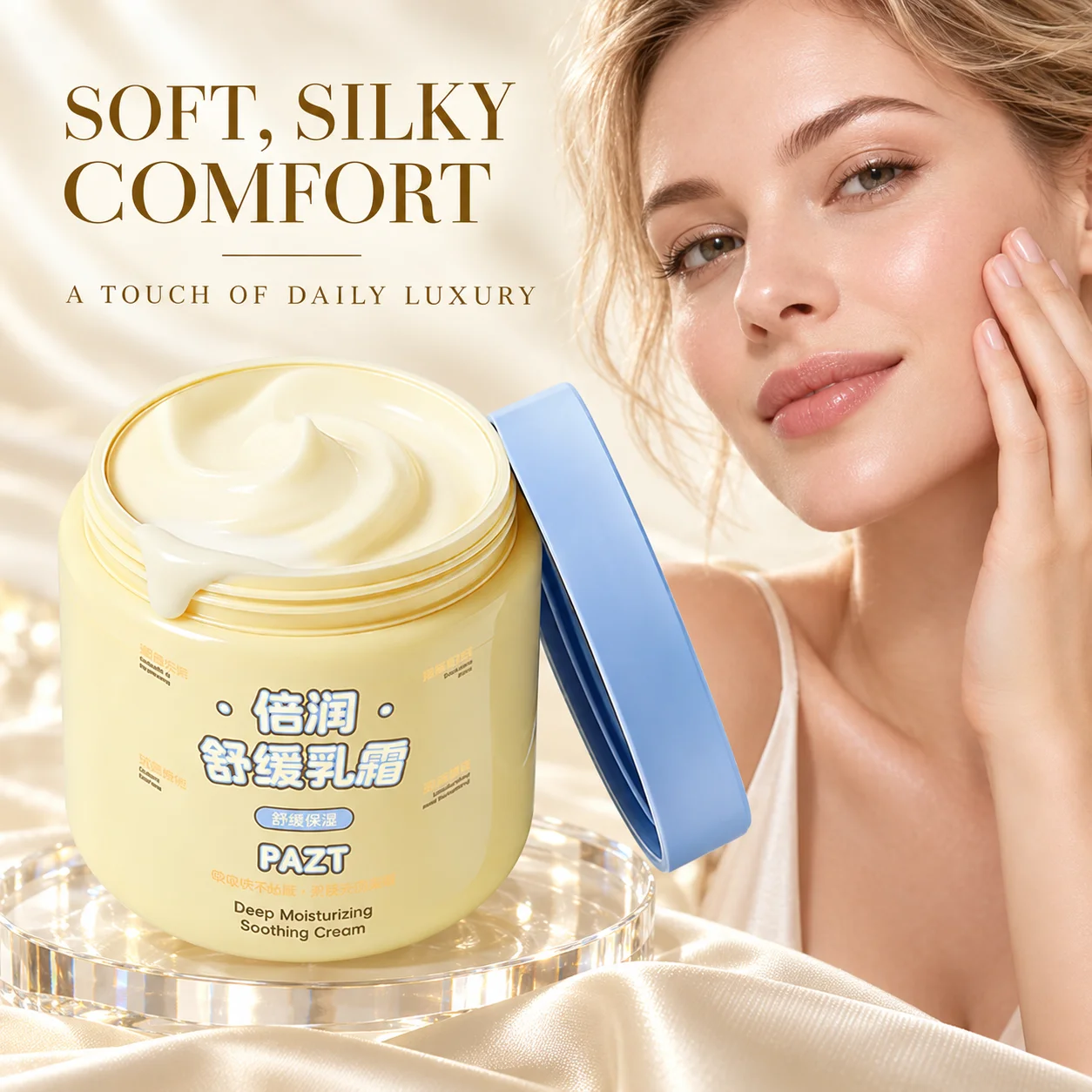 500g Moisturizing Body Cream Fast Absorbing Anti-Dry Fresh Fragrance for Men Women Daily Travel Use