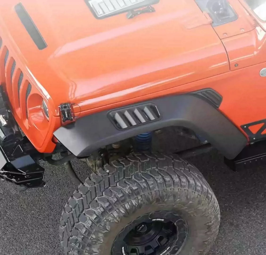 Aluminum Modified Fenders With Led Lights Painted Fender Flares For Wrangler JL 2018