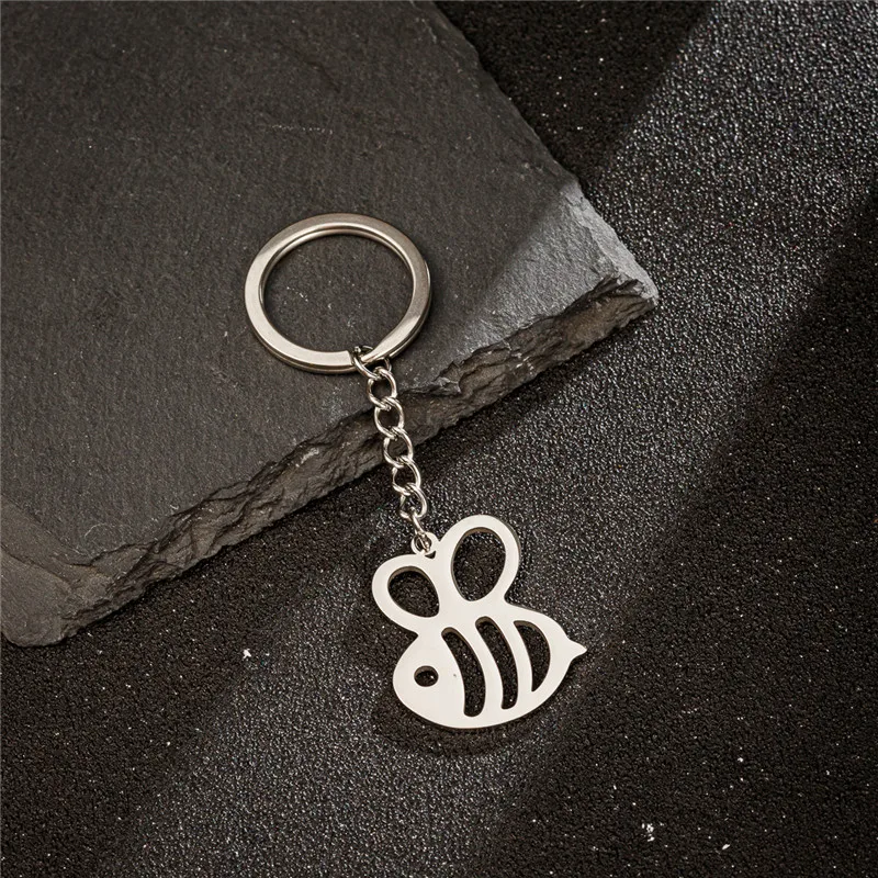 Cute Bee Keychain Fashion Animal Key Ring Daily Key Chains Souvenir Gifts for Women Girls Handbag Purse Jewelry Accessories