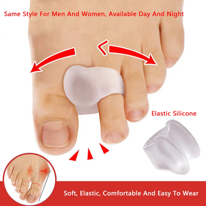 Soft Silicone Gel Toe Separator Bone Corrector Straightener Silicone Gel Thumb Valgus Finger Protector Bunion Adjuster