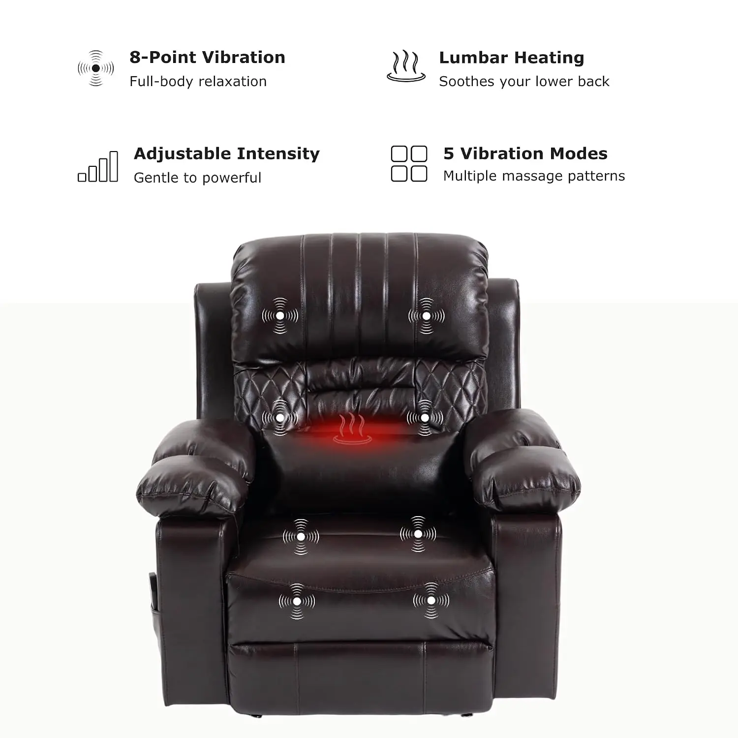 Power Lift Recliner Chair with Adjustable Headrest Lay Flat Recliner