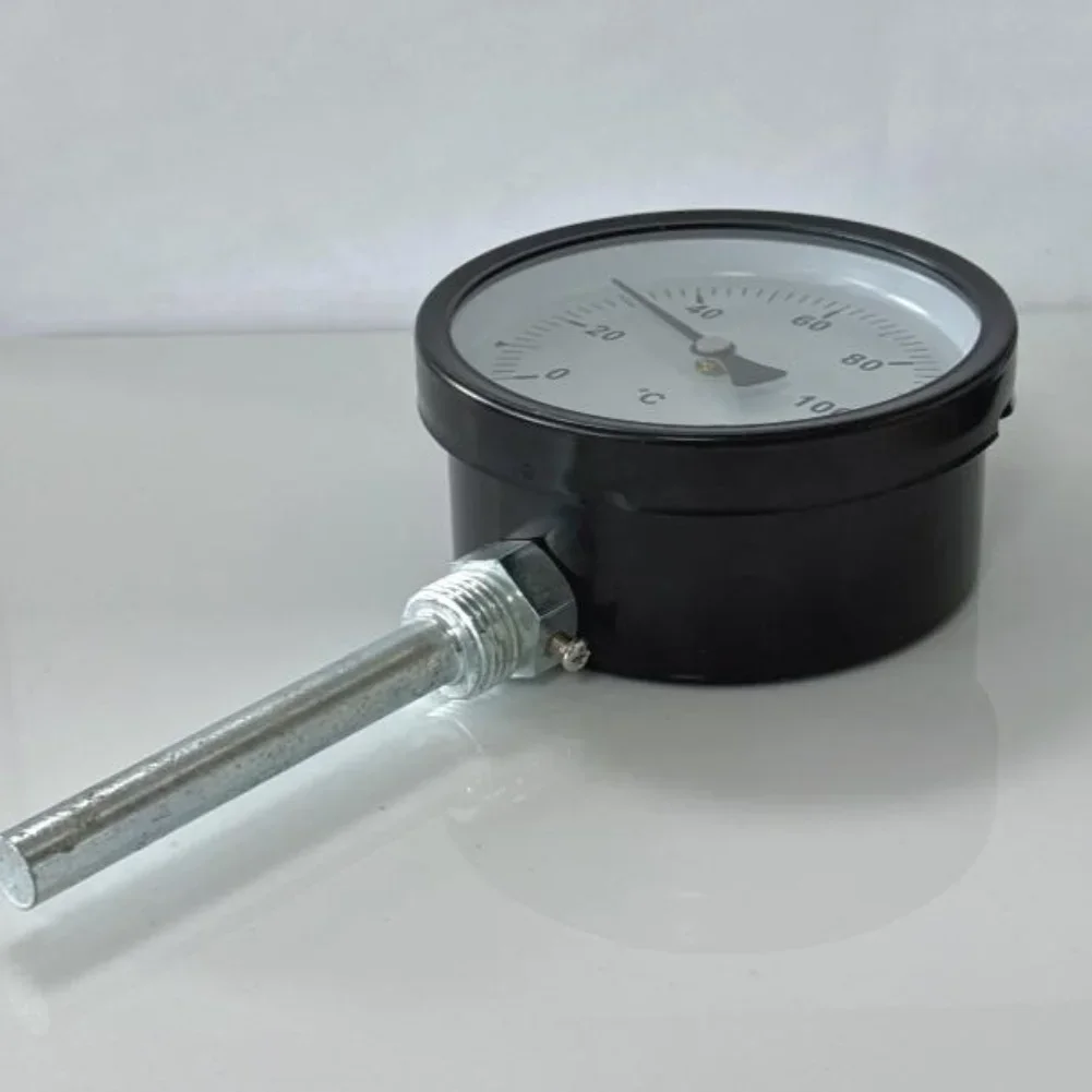 Home Heating Bimetal Thermometer Temperature Gauge Thermometer Rod 9*100mm Sheath 12*110mm Stainless Steel Casing