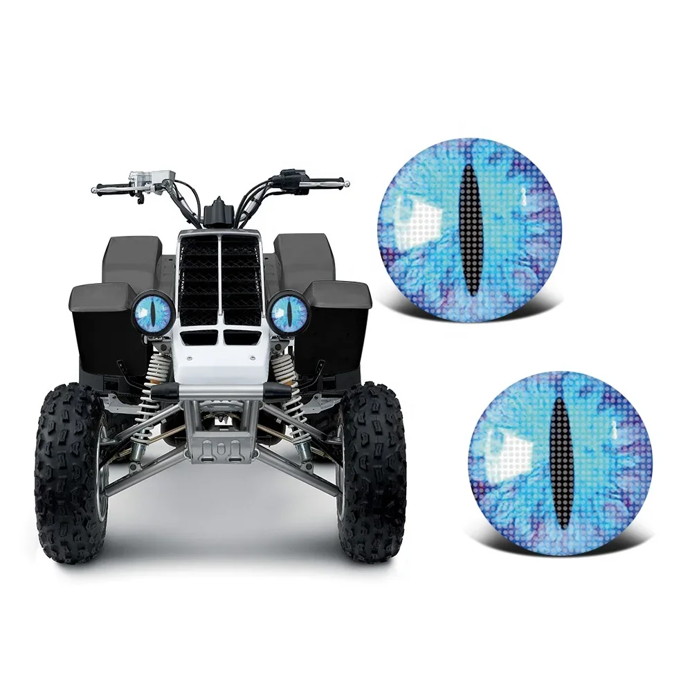 

motorcycle ATV Round Head Light protective film sticker Front Headlight Decal Sticker Headlight Eye Graphics For Yamaha