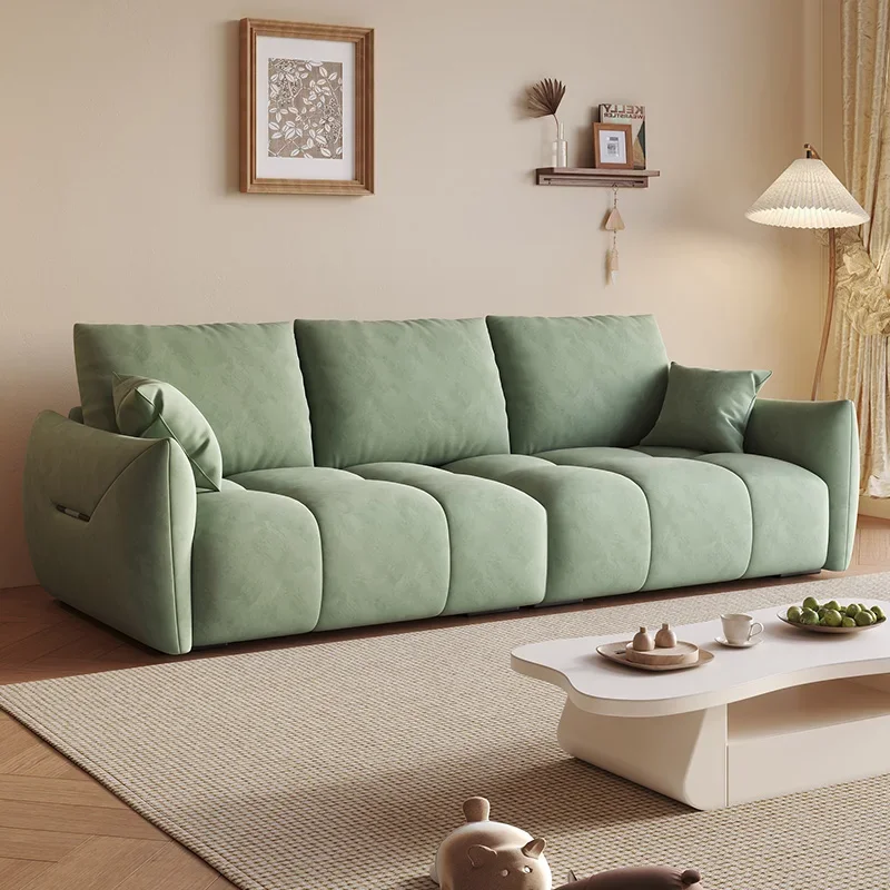 

Nordic Modern Living Room Sofas Green Italian Designer Lazy Lounges Sofas Double Daybed Big Divano Letto House Accessories