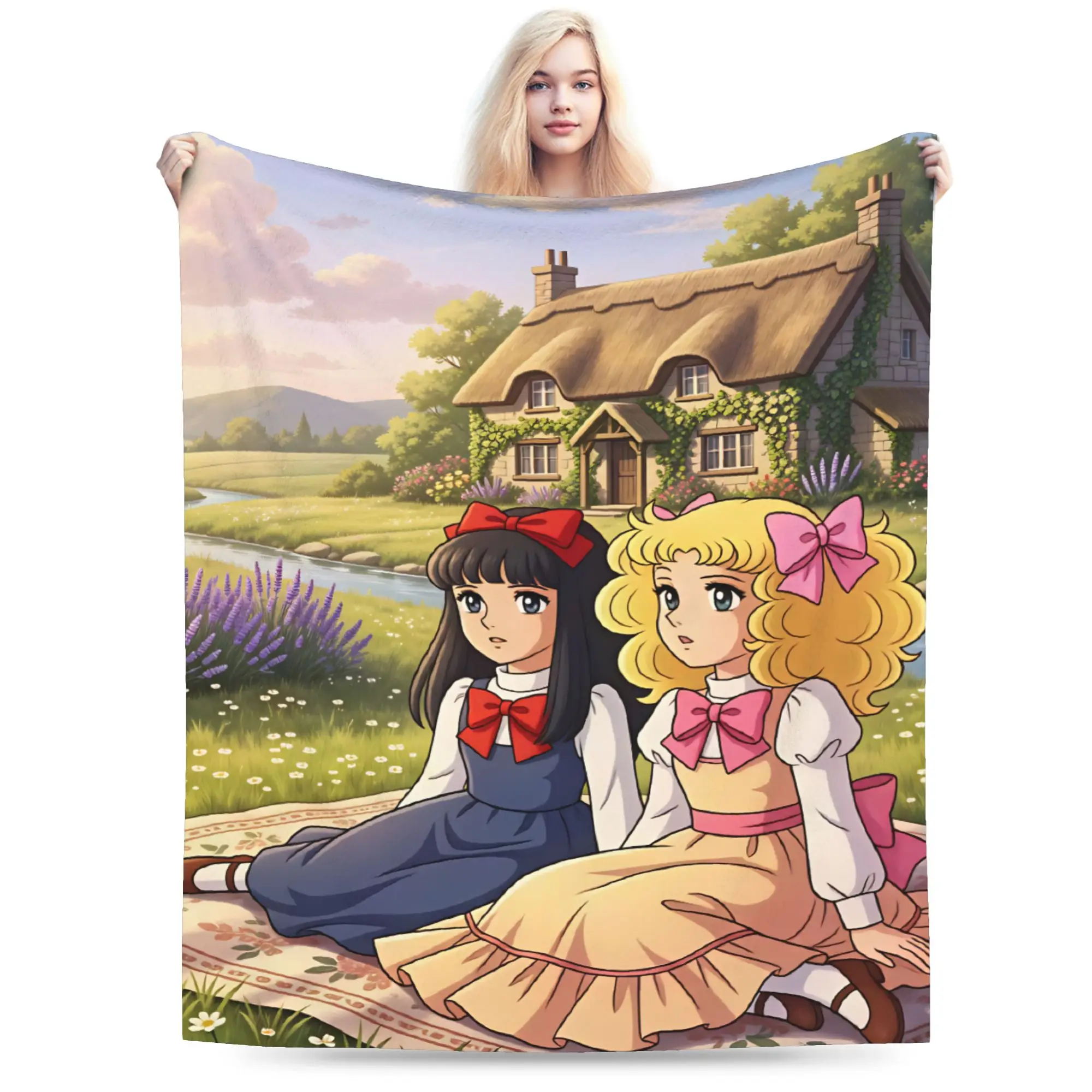 Anime Manga Candy Candy  Blanket Warm Soft  Throw Blanket Winter Boy Girl Couch Bed Travel Office Bedspread