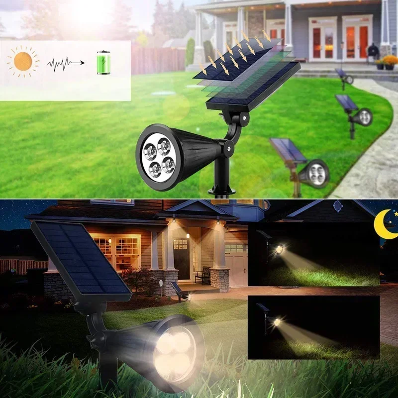 

Outdoor Solar Spotlights Ground-plugged Lawn Lamp LED 4/7Bulbs IP65 Waterproof Garden Stone Decorative Lamp Tree-expanding Light