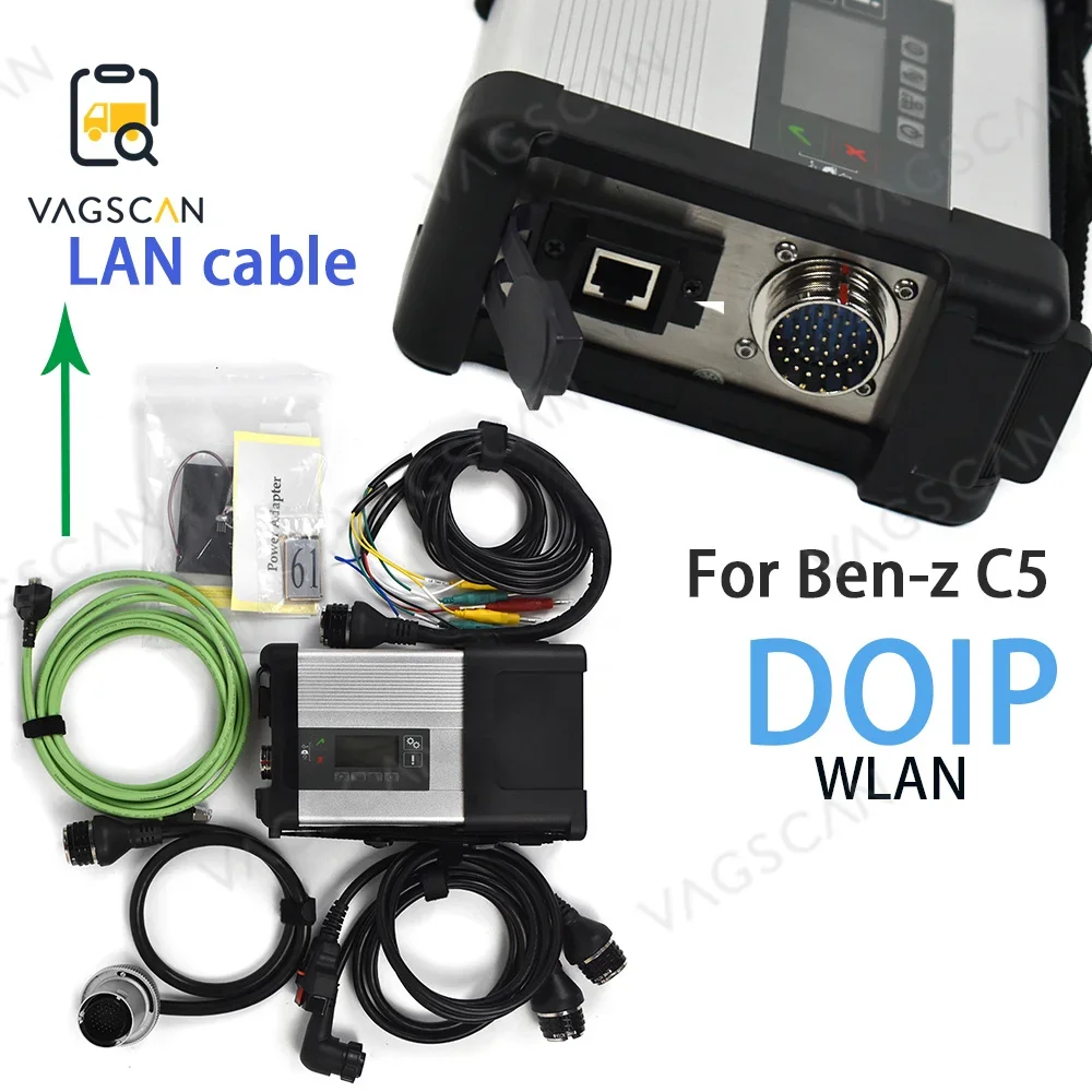 

for MB STAR C5 Car Diagnostic Tool New2023 SSD MB SD Connect Compact 5 MB Star Diagnosis Kit Support Wifi Lan cable