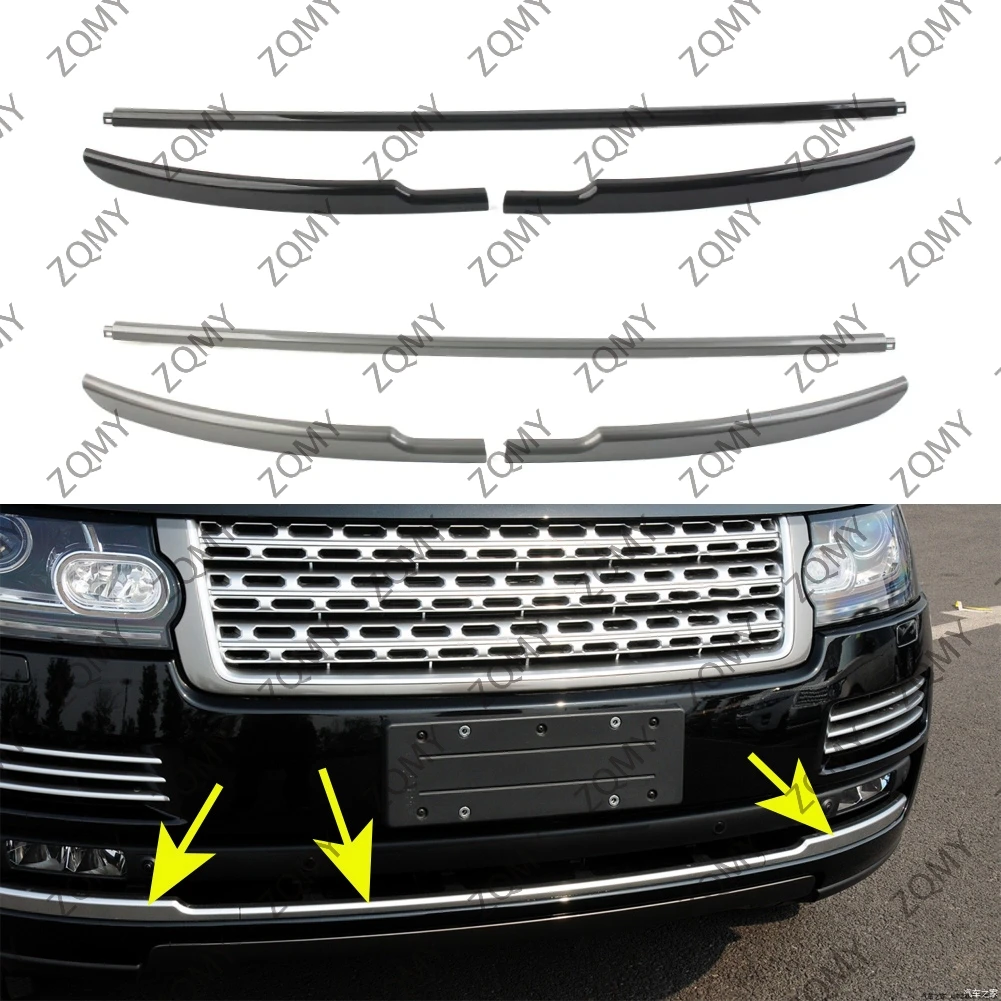 

3x Car Front Bumper Lower Insert Decoration Trim For Land Rover Range Rover/Vogue 2013 2014 2015 2016 2017 LR038735 LR057638