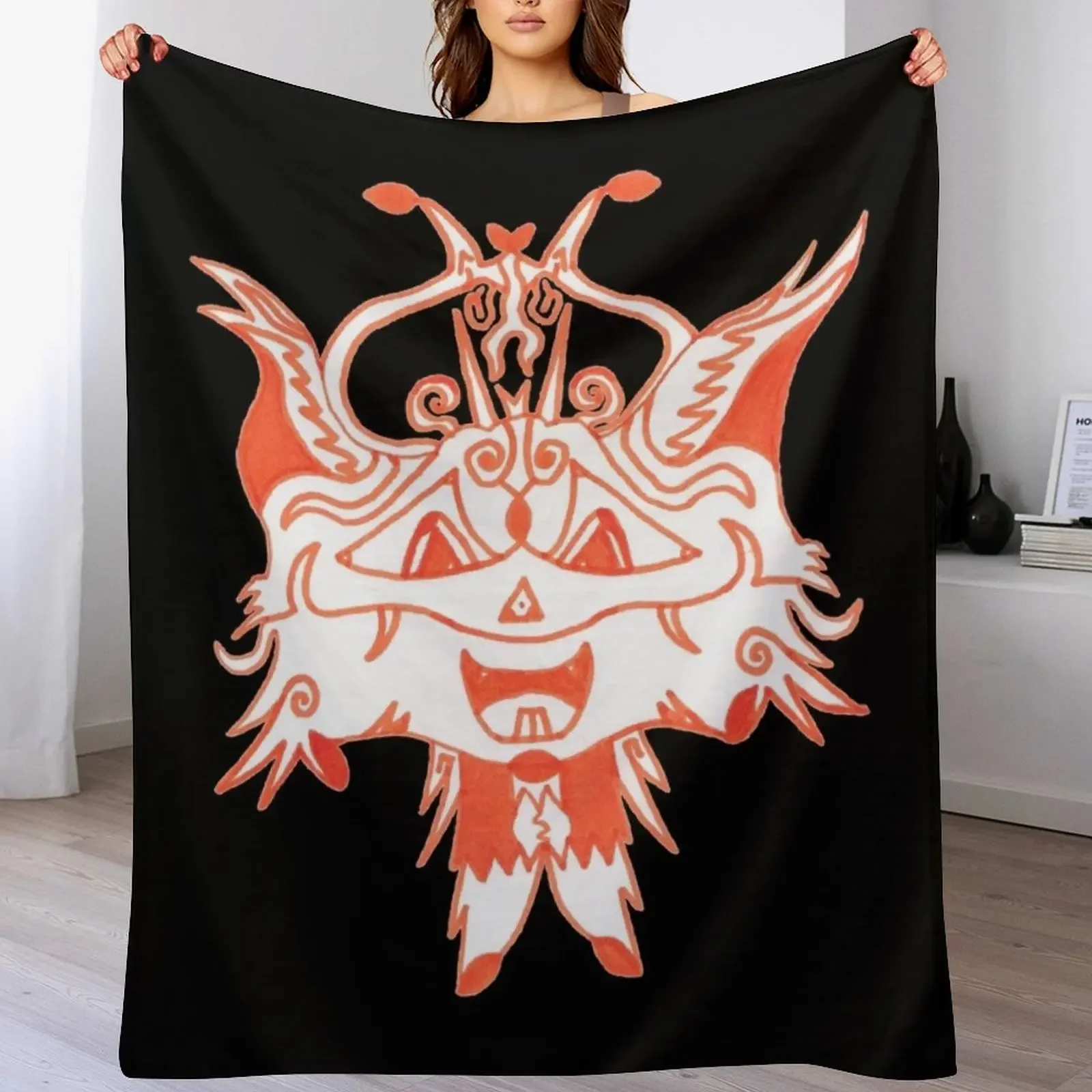

#41 || Fancy Fox Face [Best Of 2019] Throw Blanket manga Multi-Purpose Blankets