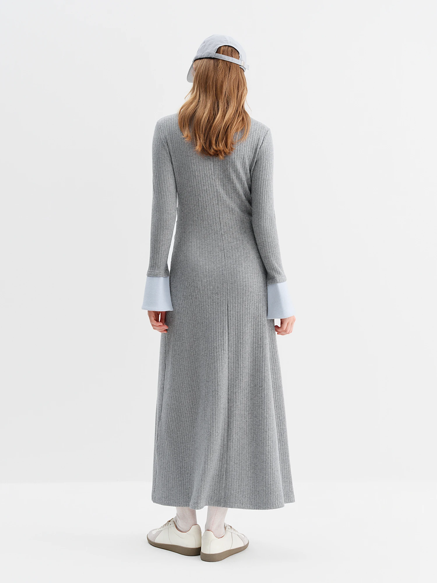 dress 2025 winter Women's Color Block Maxi Color:Color P Red Hair Magic at one-size-left