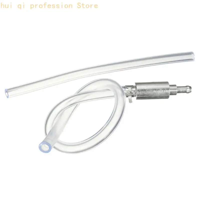 Transparenter PVC-Motorrad-Entlüftungsschlauch mit Metallanschluss, Schlauchklemme und Rückflusskontrolle für Wartungsarbeiten am Bremssystem – Detail 4