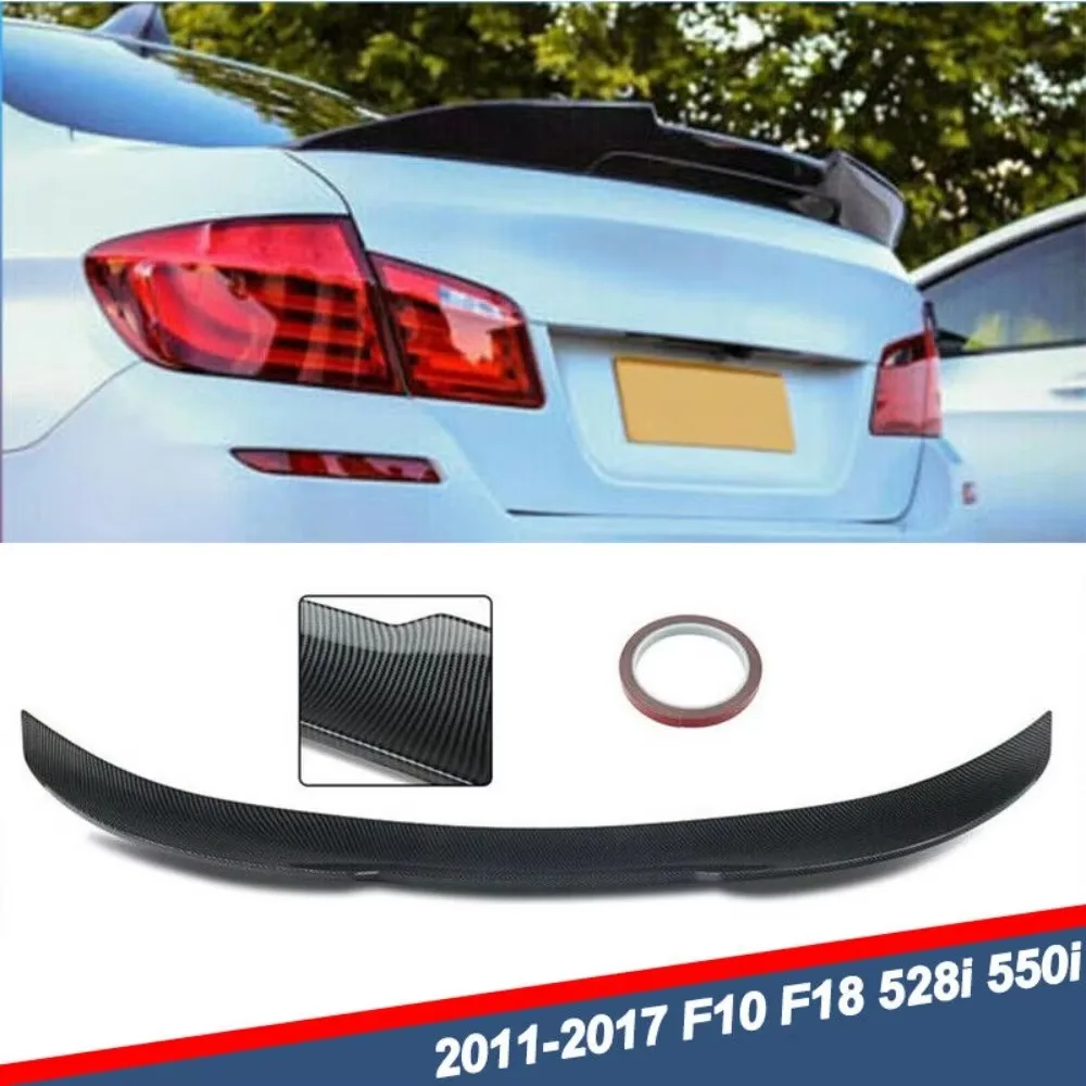 

For 2011-2017 BMW F10 F18 5 Series Carbon Look Rear Trunk Spoiler Wing Lip United States