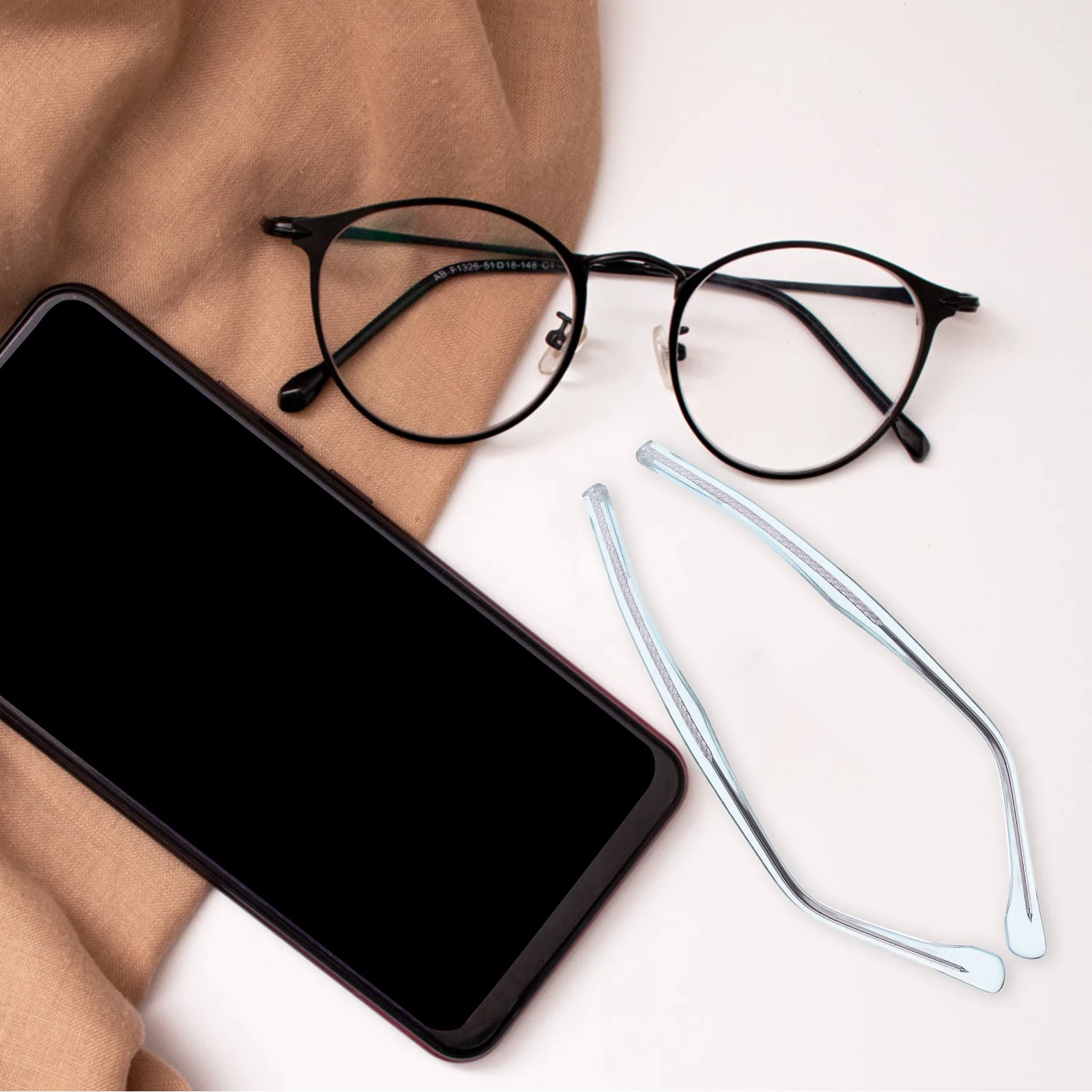 

1Pair Metal Glasses Replacement Arms Sturdy Non-Slip Temple for Eyeglasses Sunglasses Myopia Frames Comfort Fit Long-Lasting