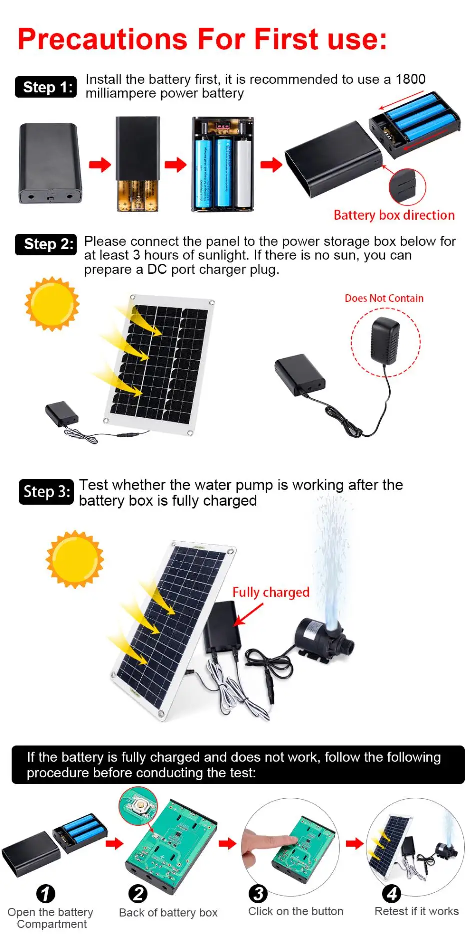 Brushless 12V Solar Water Pump Kit for Efficient Water Circulation in Outdoor Gardens and Decorative Fountains