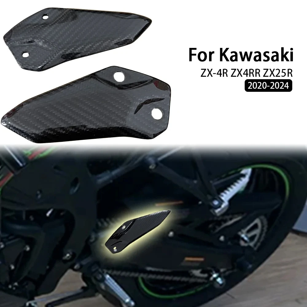 

For Kawasaki ZX-4R ZX4RR ZX25R 2020-2023 2024 Motorcycle Accessories Heel Plates Guards Footrests