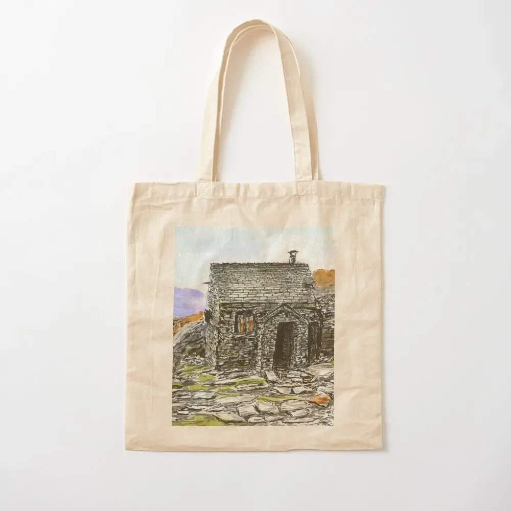 

Dubs Bothy within Honister Slate Mine estate in the English Lake District Tote Bag custom tote bag tote bag women