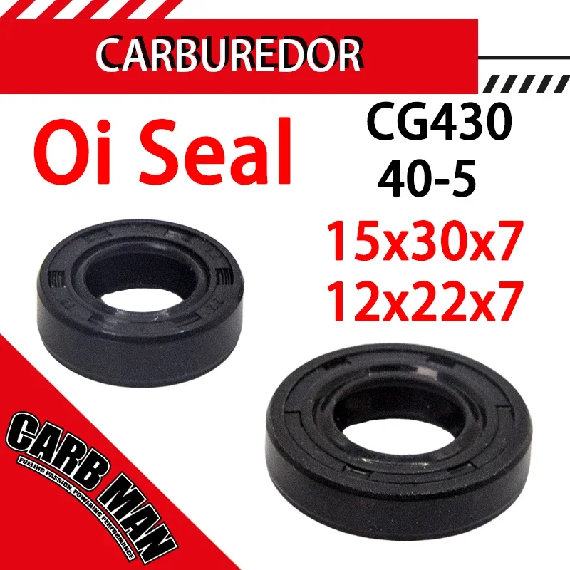 15x30x7 15*30*7 12x22x7 12*22*7 Crankshaft Oil Seal Set For 40-5 CG430 Trimmer Brush Cutter Engine