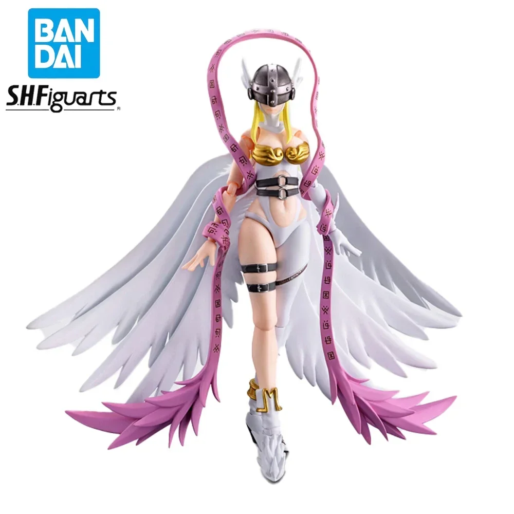 In Stock Original Bandai S.H.Figuarts SHF Digimon Adventure Angewomon Anime Action Figure Model Toys Collection Ornaments Gifts