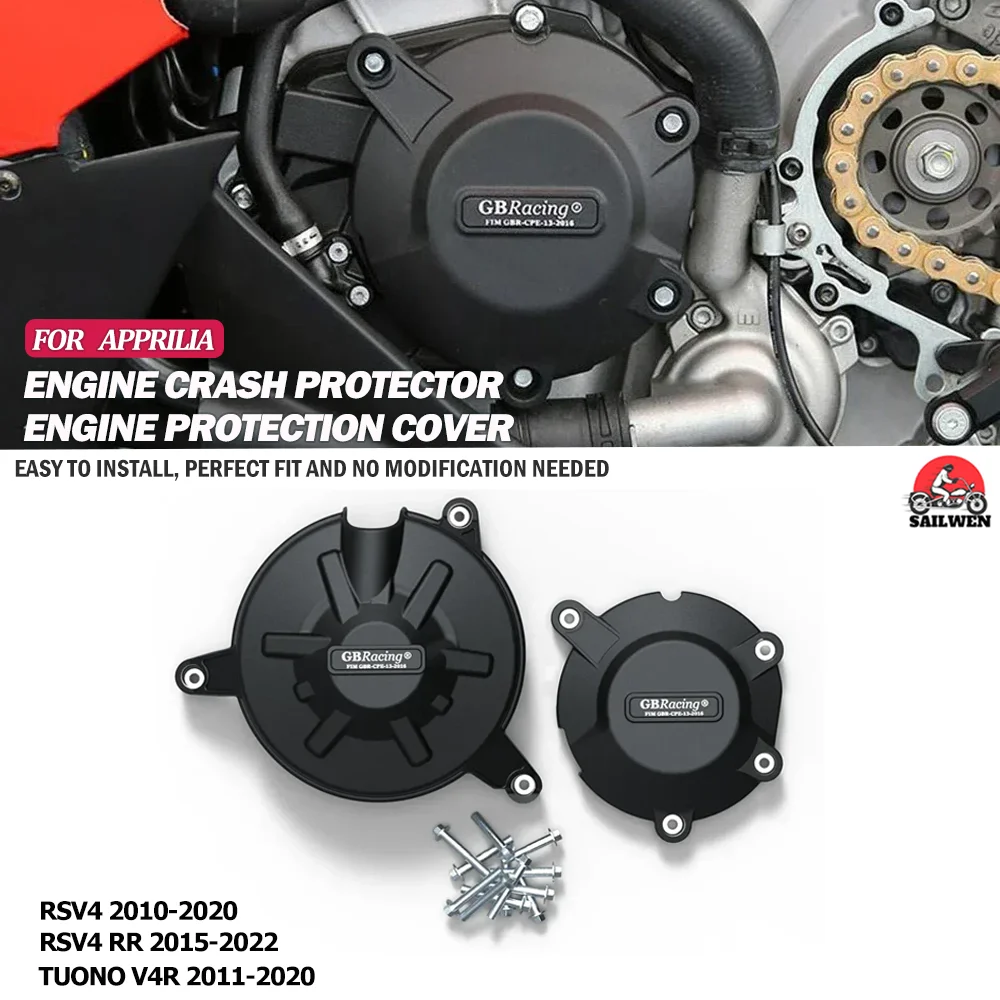 

For Aprilia RSV4 2010-2020 RSV4 RR 2015-2022 TUONO V4R 2011-2020 GBRacing Motorcycle Engine Protection Cove