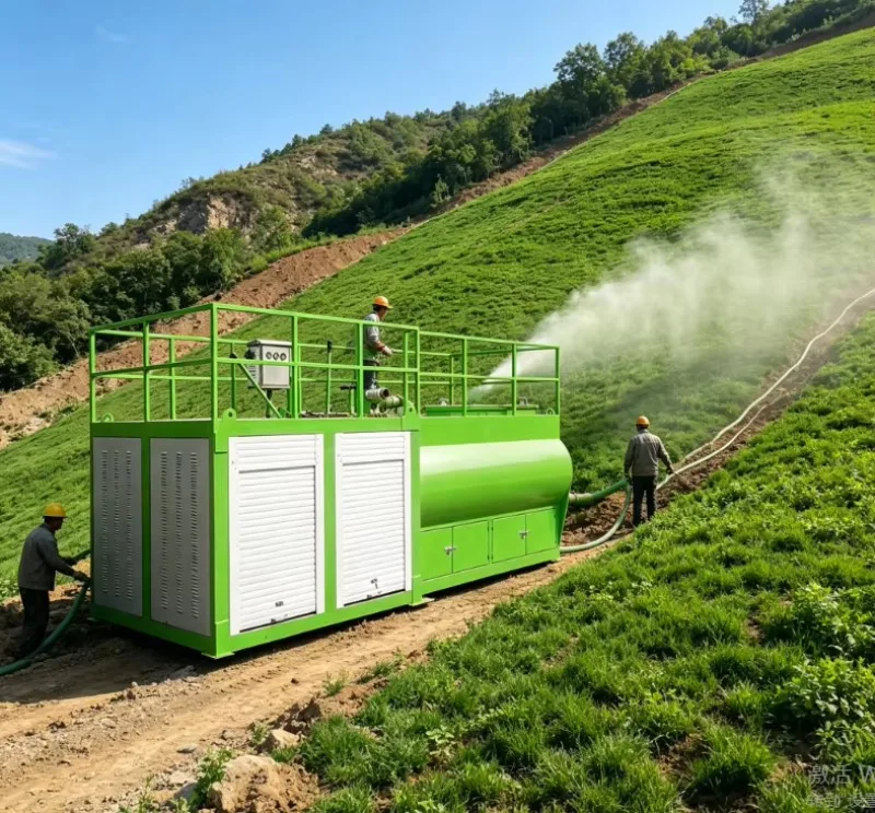 Diesel Powered Hydro Seeding Machine Delivers Robust Output To Adapt To Harsh Field Working Conditions