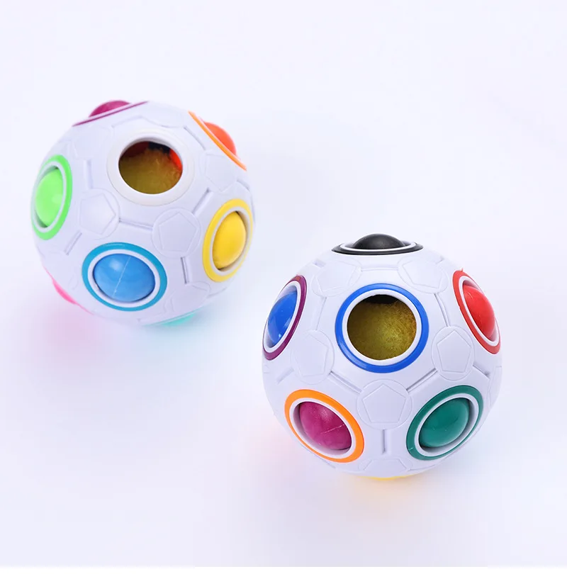 Creative Magic Spheric Cube Speed Rainbow Ball Puzzles Learning Educational Toys For Children Adult Office Anti Stress Gifts