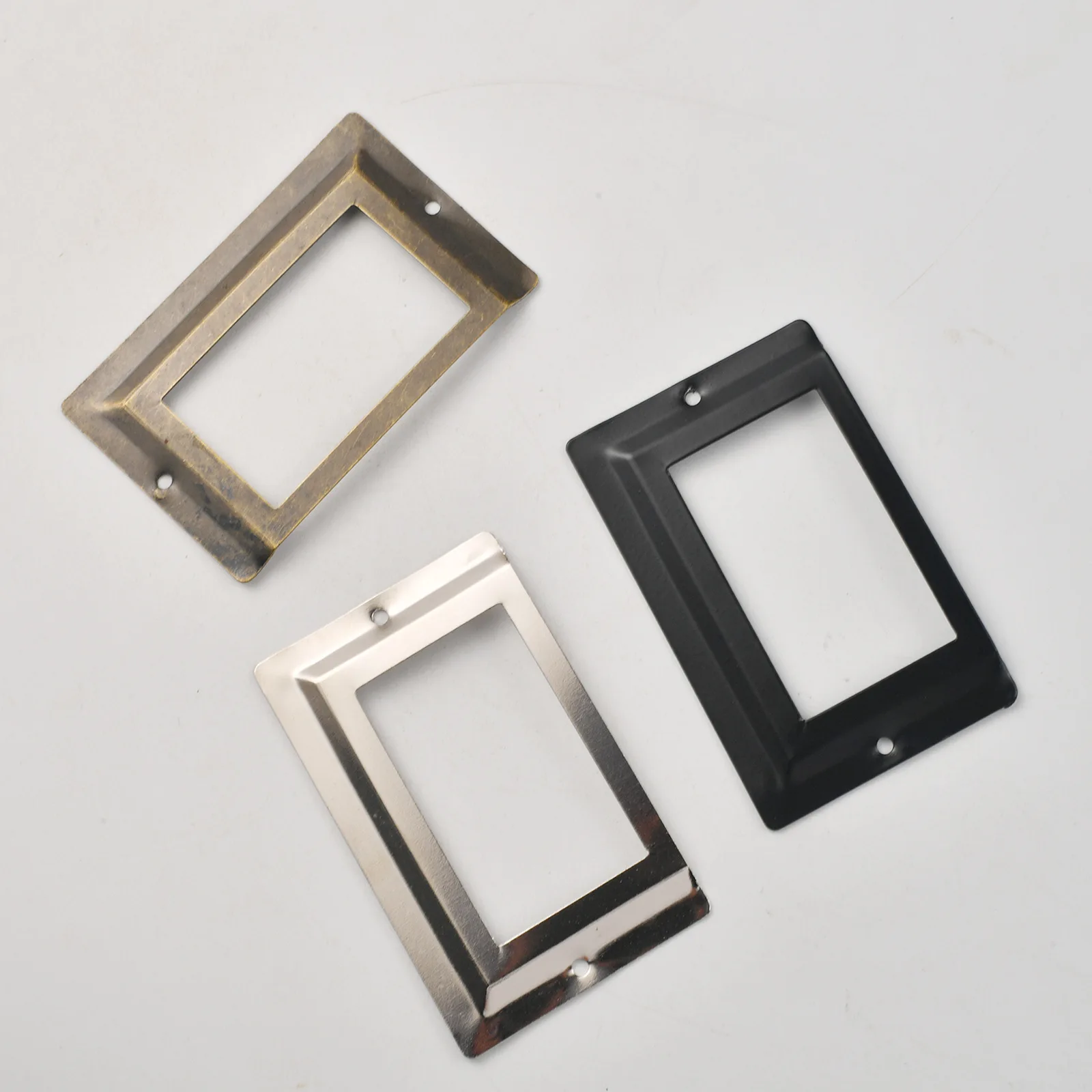 New Chinese bronze packaging box card gift box label buckle handle label frame decorative business card holder