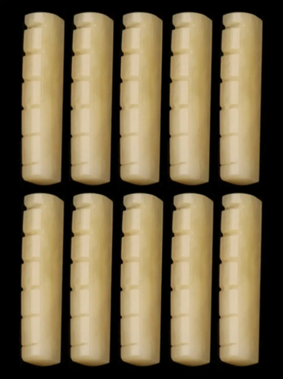 

10x Guitar UNBLEACHED BONE Nut Acoustic Folk Saddle 45x6x9mm Luthier DIY Bridge Builder