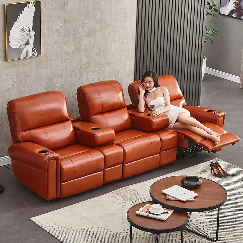 

#Modern Luxury Theater Cinema Leather Recliner Sofa Couches
