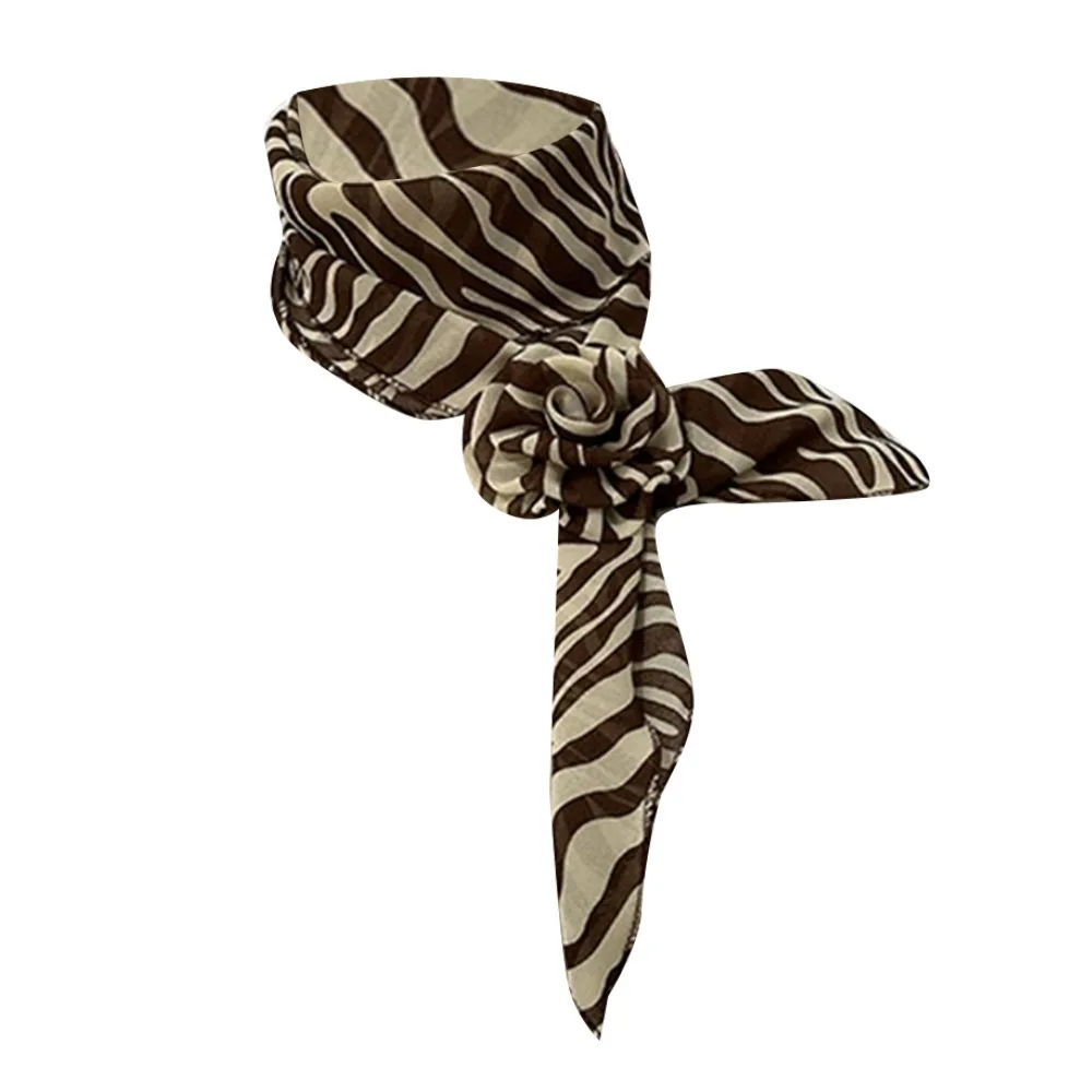 

Модный шелковый шарф с цветком розы, съемный солнцезащитный шифоновый шарф с цветочным принтом, тонкий мягкий чехол на шею на весну, лето, осень